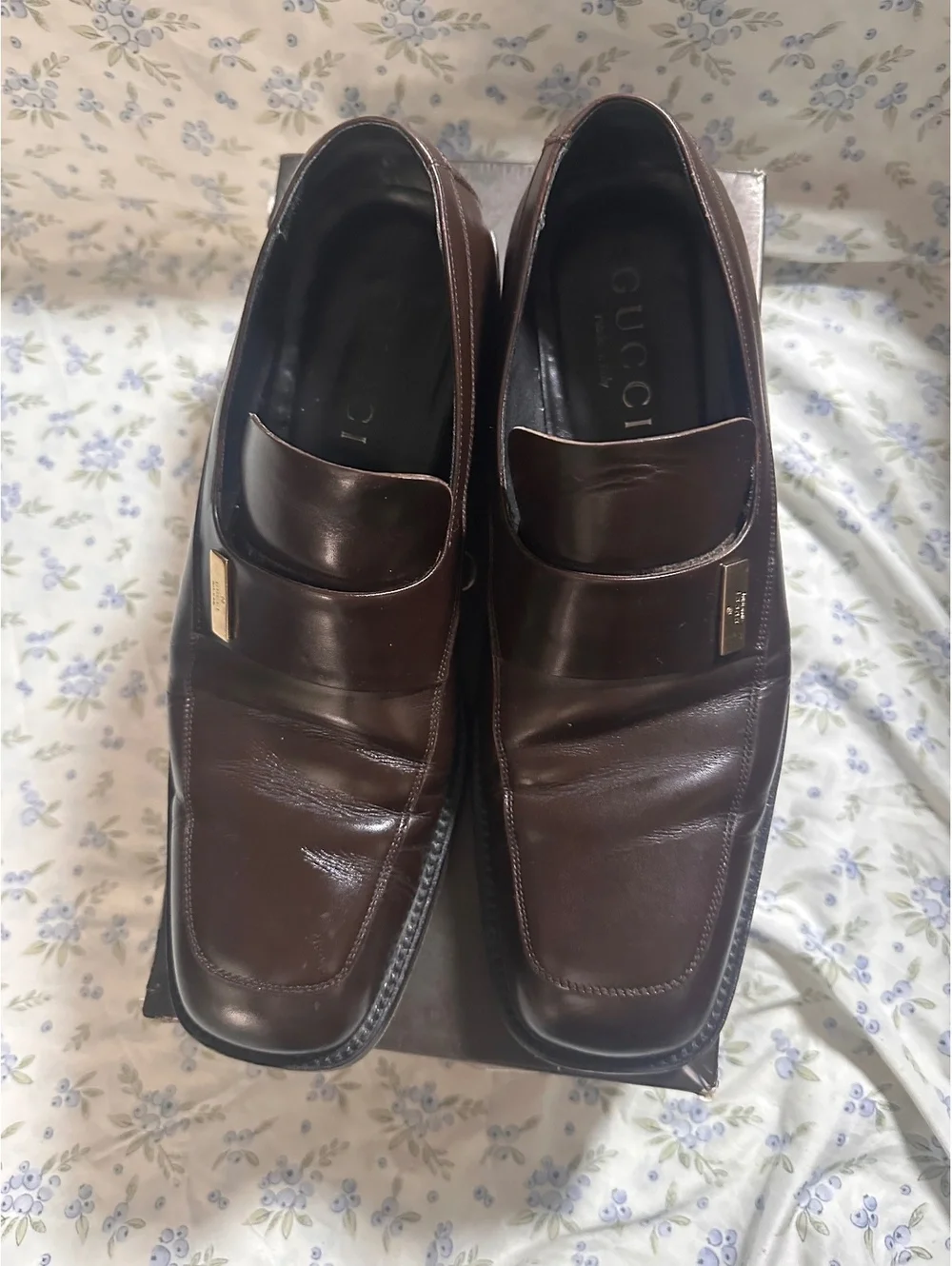 Gucci Brown Leather Men's Dress Loafers Size 10